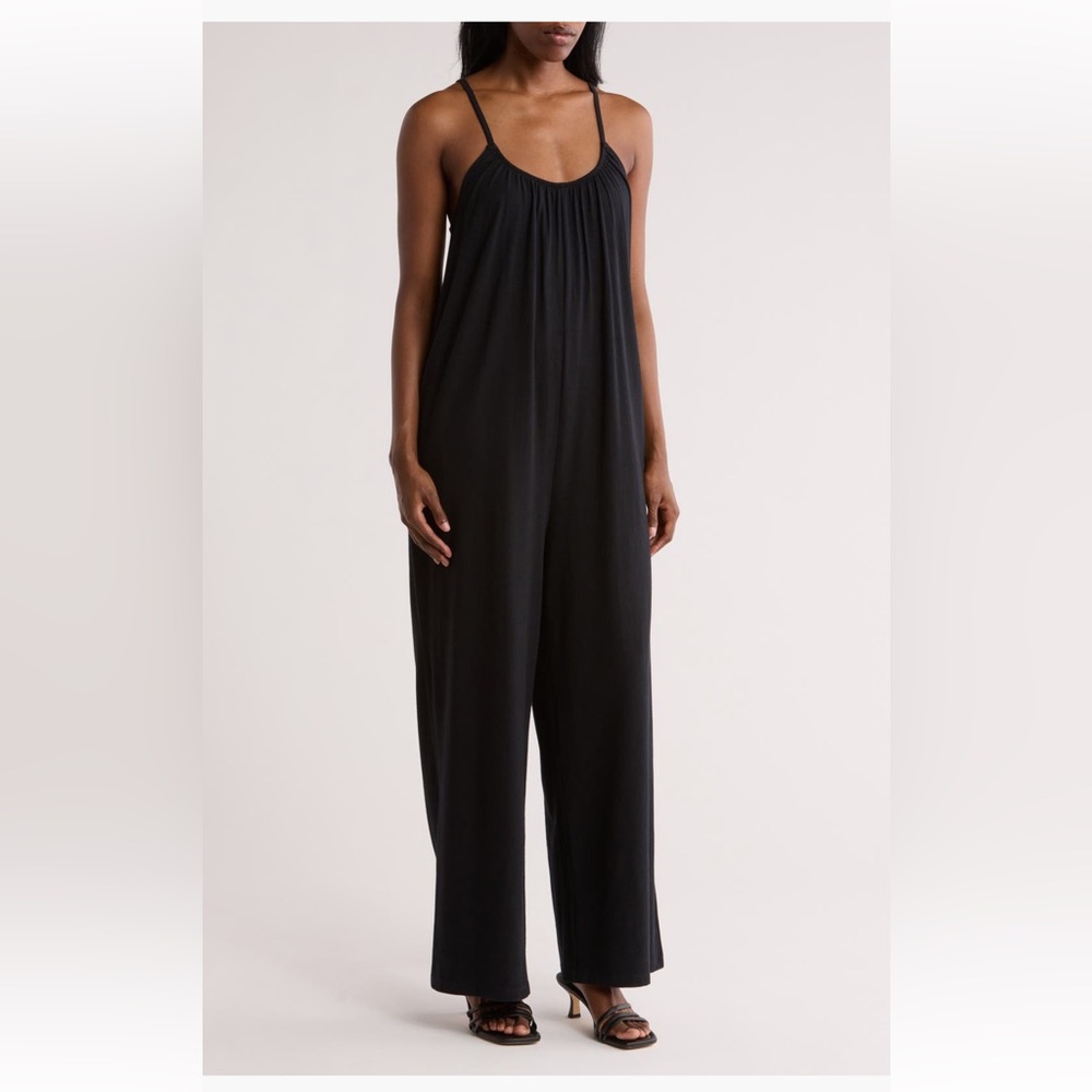 🆕NWOT Melrose and Market Slouchy Wide Leg Organic Cotton Jumpsuit- size small